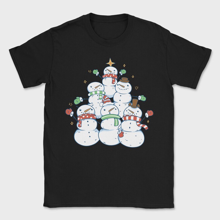 Snowman Tree, Tricou Barbati (Unisex)