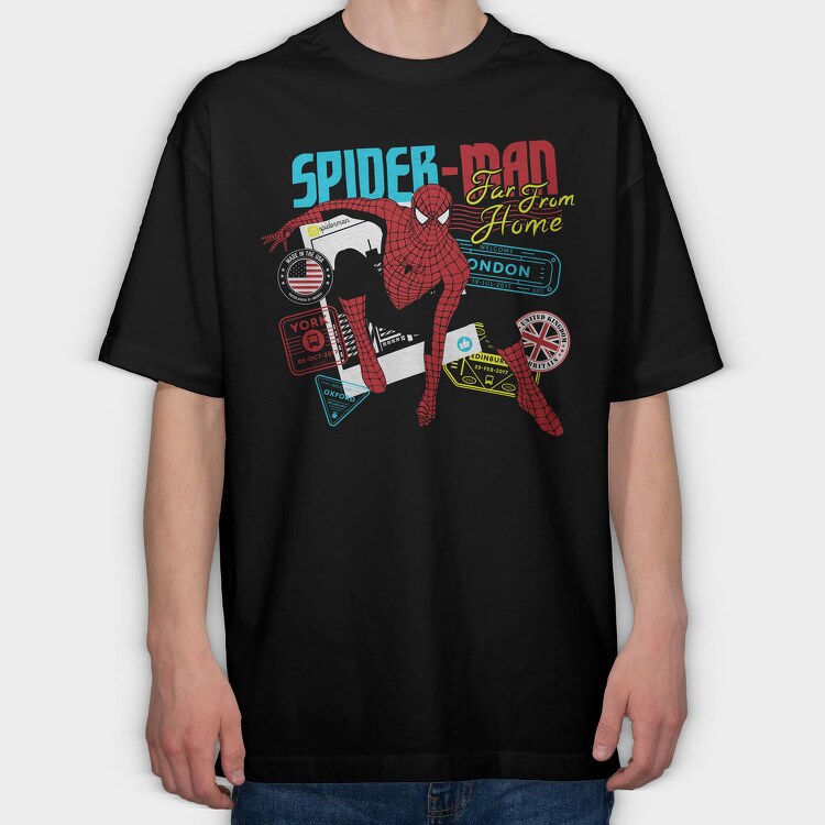 Spiderman Homecoming Tour, Tricou Oversize Barbati (Unisex)