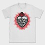 Skull Heart Fire, Tricou Barbati (Unisex)