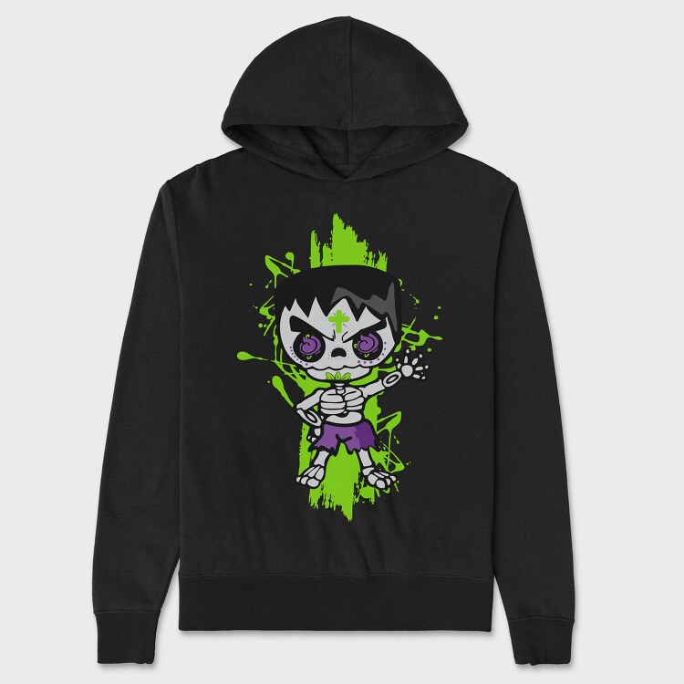 Skull Punk Splash, Hanorac Oversize Barbati (Unisex)