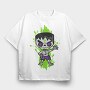Skull Punk Splash, Tricou Oversize Barbati (Unisex)