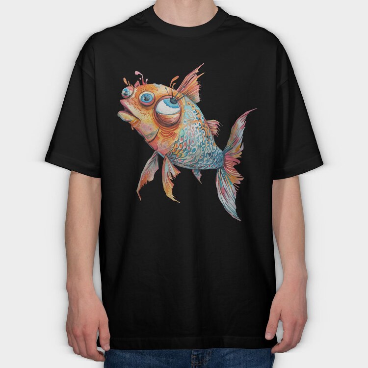 Fancy Fish Friend, Tricou Oversize Barbati (Unisex)