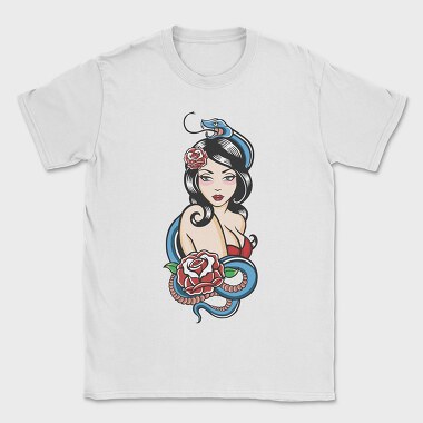 Snake Rose Beauty, Tricou Barbati (Unisex)