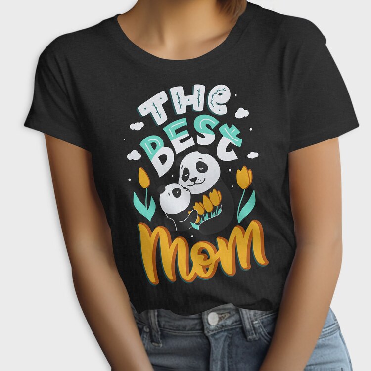 Panda Mom Tulips, Tricou Femei