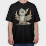 Fantasy Beast Feathers, Tricou Oversize Barbati (Unisex)