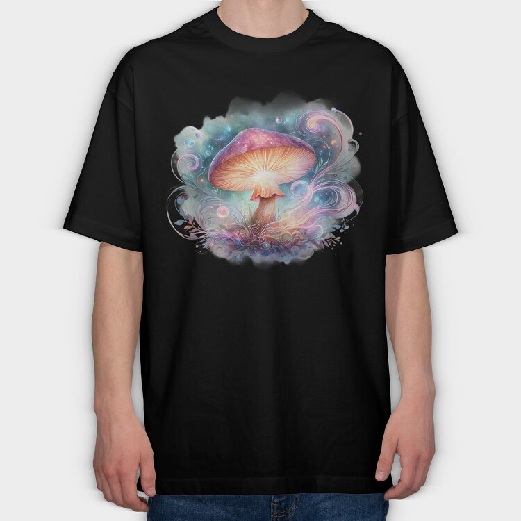 Fantasy Mushroom Swirls, Tricou Oversize Barbati (Unisex)