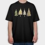 Festive Fir Bright Stars, Tricou Oversize Barbati (Unisex)