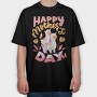 Happy Mothers Day Llama, Tricou Oversize Barbati (Unisex)