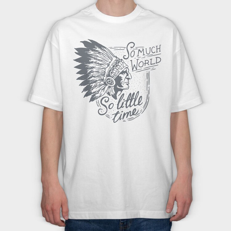 So Much World So Little Time Shaman, Tricou Oversize Barbati (Unisex)