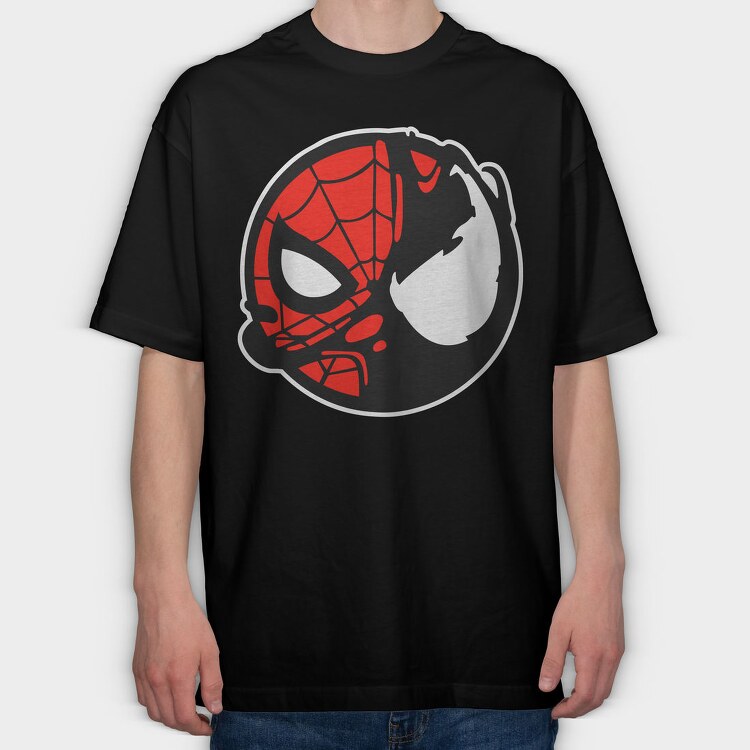 Spiderman Mask, Tricou Oversize Barbati (Unisex)