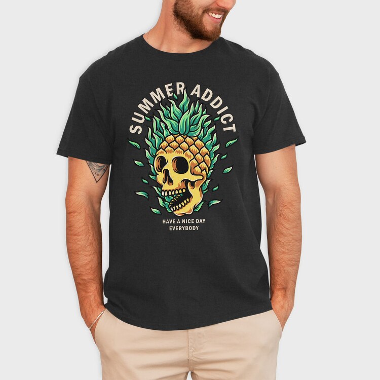 Summer Skull Paradise, Tricou Barbati (Unisex)
