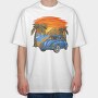 Beetle Beach Sunset, Tricou Oversize Barbati (Unisex)