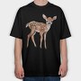 Fawn Face Baby Deer, Tricou Oversize Barbati (Unisex)