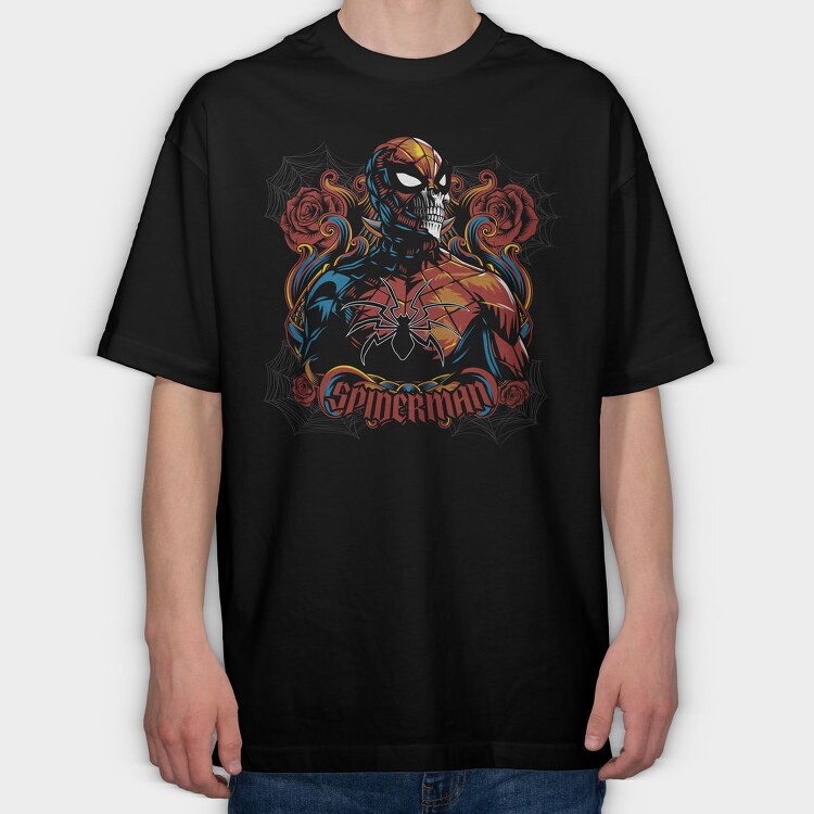 Spiderman Roses, Tricou Oversize Barbati (Unisex)