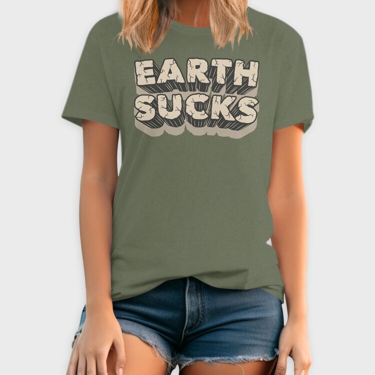 Earth Sucks, Tricou Barbati (Unisex)