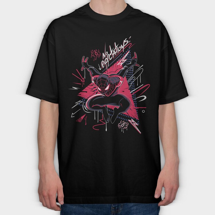 Spiderman Web Strike, Tricou Oversize Barbati (Unisex)
