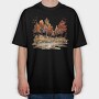 Fall Leaves Forest, Tricou Oversize Barbati (Unisex)