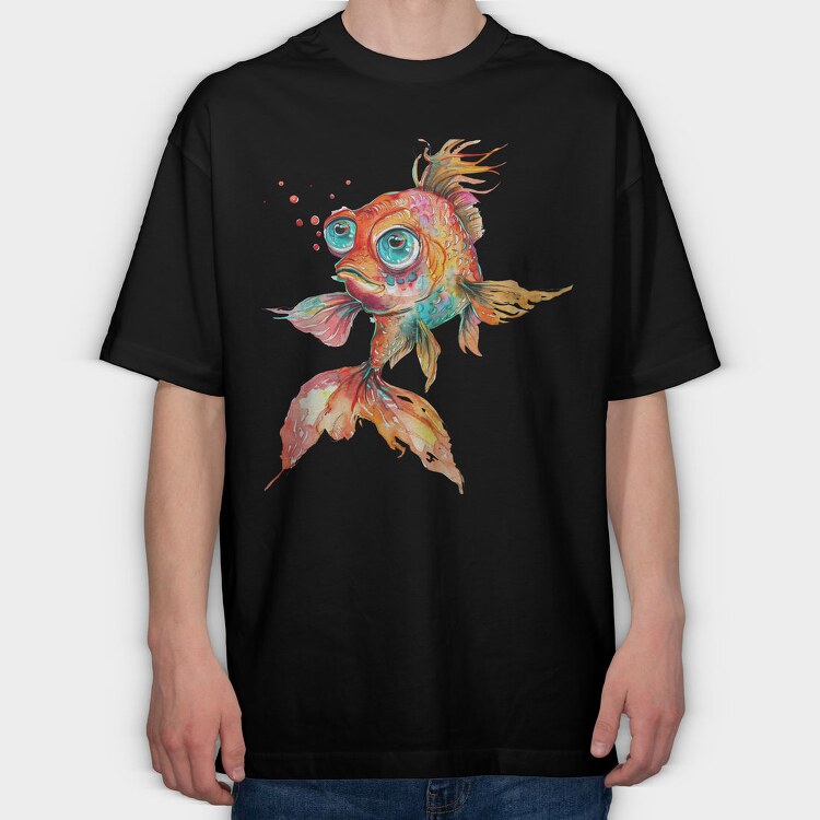 Fiery Fish Dreams, Tricou Oversize Barbati (Unisex)