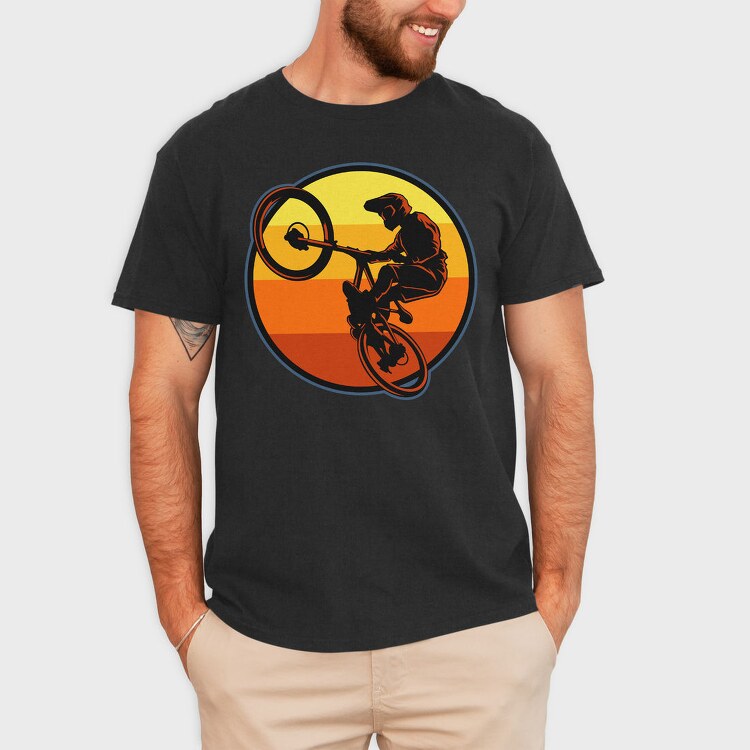 Sunset Biker, Tricou Barbati (Unisex)