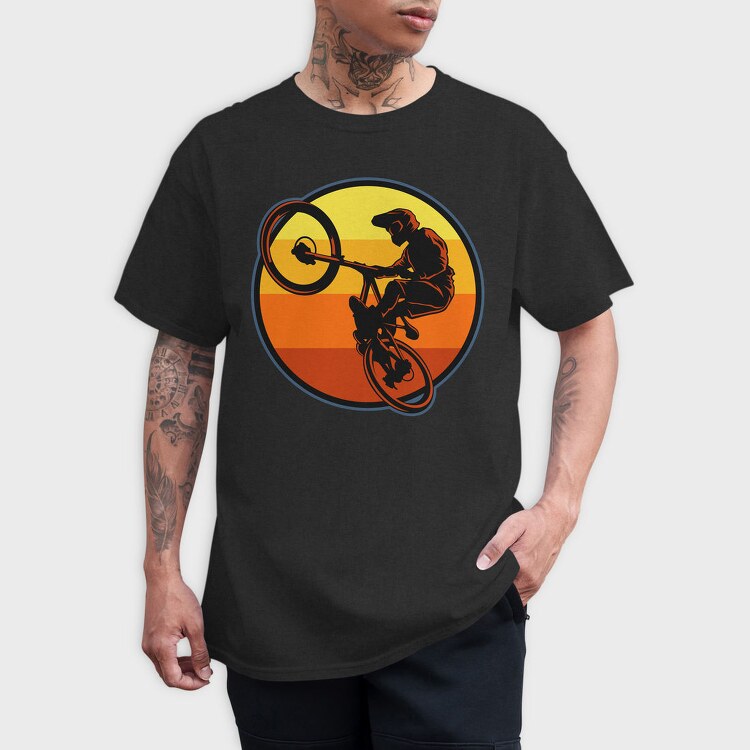 Sunset Biker, Tricou Barbati (Unisex)