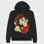 Sugar Skull Rose Clock, Hanorac Oversize Barbati (Unisex)