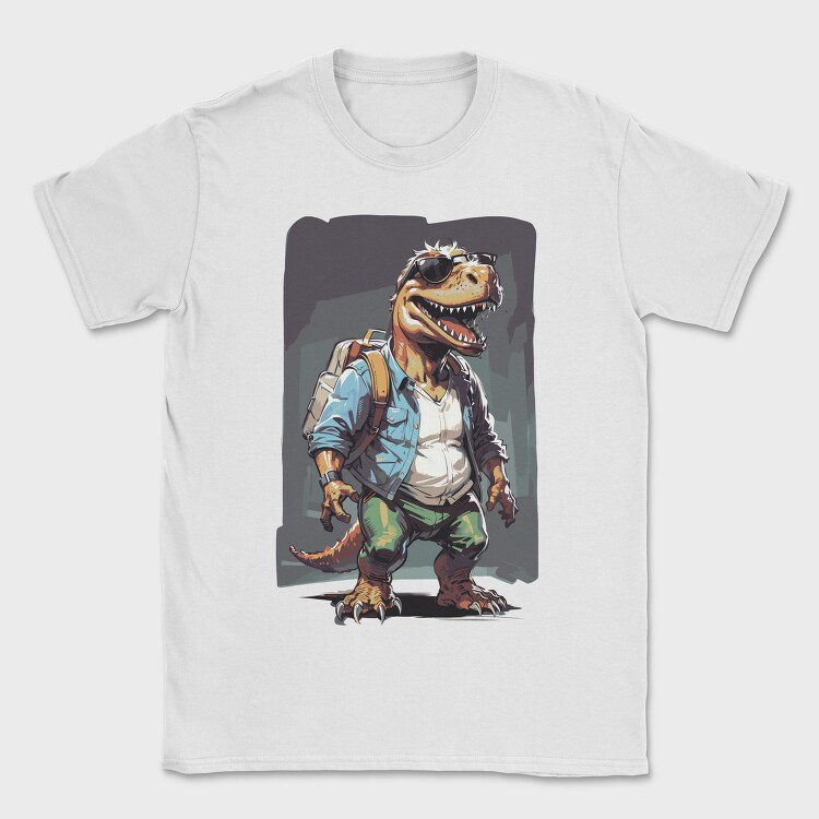 Adventurous Dinosaur T Rex, Tricou Barbati (Unisex)