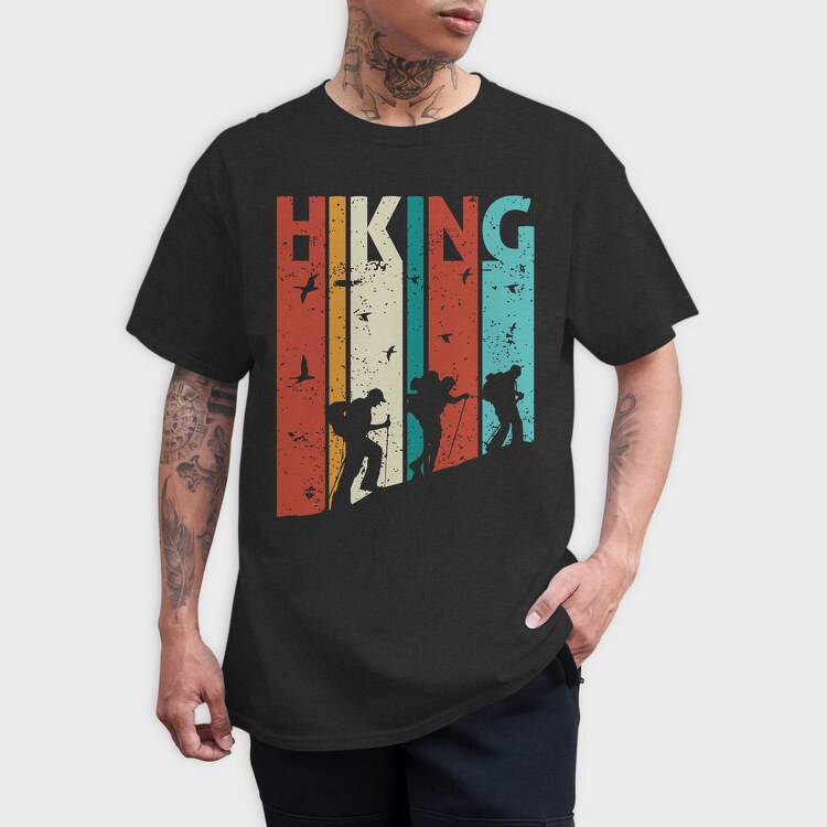 Hiking Retro Vibes, Tricou Barbati (Unisex)