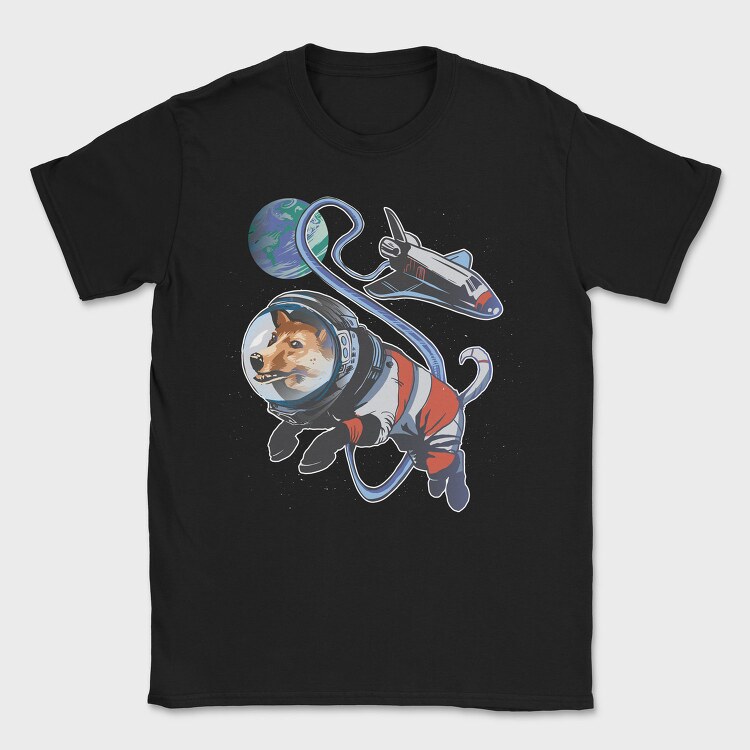 Space Dog Earth, Tricou Barbati (Unisex)
