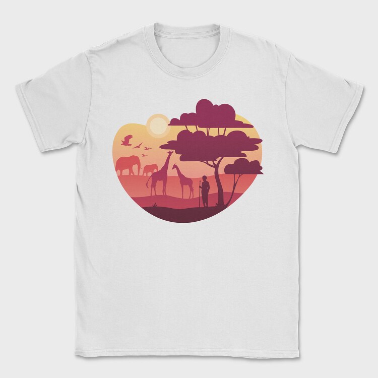 African Landscape, Tricou Barbati (Unisex)