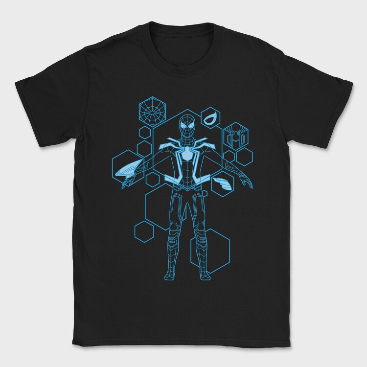 Spiderman Tech Hex, Tricou Barbati (Unisex)
