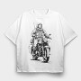 Soldier Motorcycle, Tricou Oversize Barbati (Unisex)