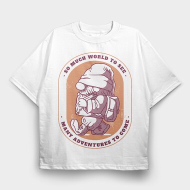 So Much World to See, Tricou Oversize Barbati (Unisex)