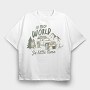 So Much World So Little Time Jeep, Tricou Oversize Barbati (Unisex)