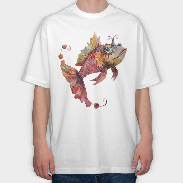 Fantasy Fish Tail, Tricou Oversize Barbati (Unisex)