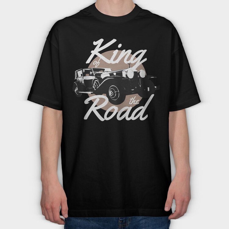 Vintage Car Of The, Tricou Oversize Barbati (Unisex)