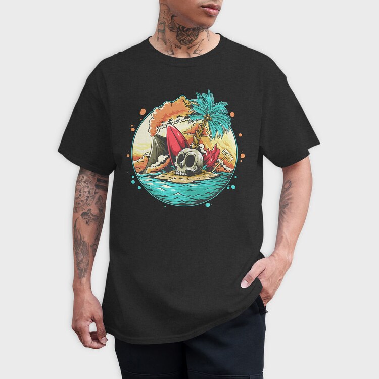 Volcano Skull Rescue, Tricou Barbati (Unisex)