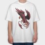 Red Phoenix Roar, Tricou Oversize Barbati (Unisex)