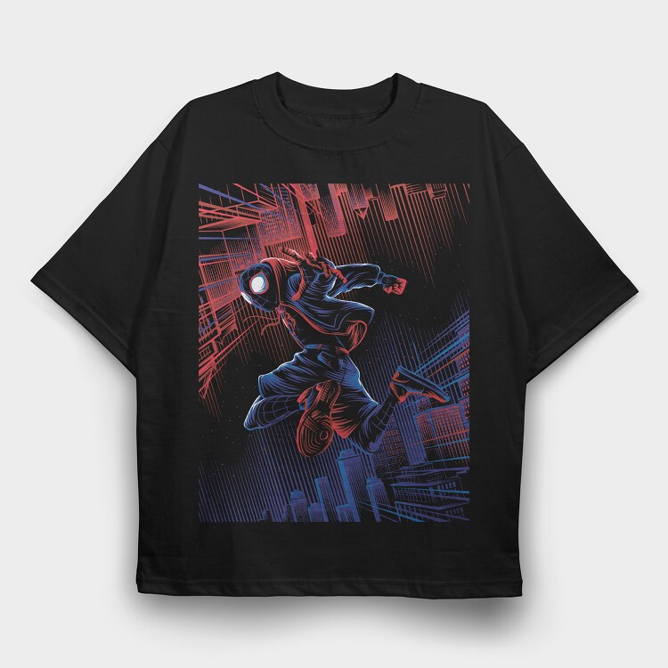 Spidey Swing City, Tricou Oversize Barbati (Unisex)