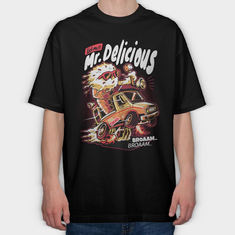 Ice Cream Truck Bro, Tricou Oversize Barbati (Unisex)