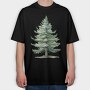 Fir Tree Clipping, Tricou Oversize Barbati (Unisex)