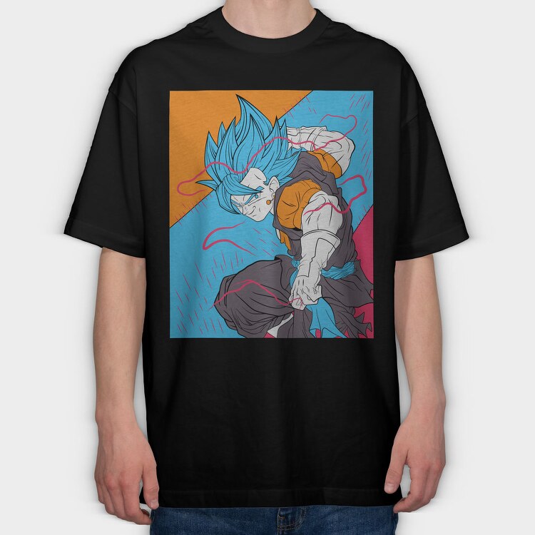 Super Saiyan Blue, Tricou Oversize Barbati (Unisex)