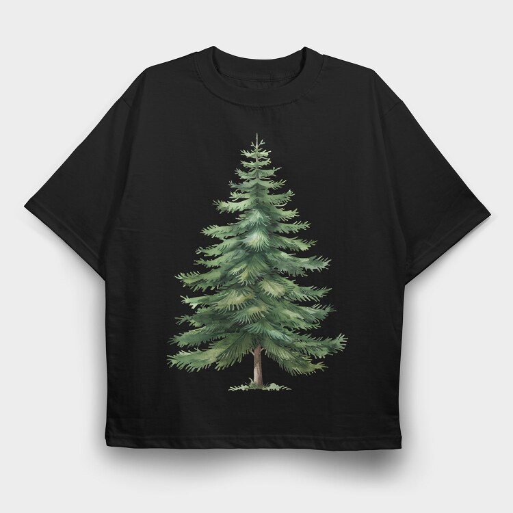 Fir Tree Spirit, Tricou Oversize Barbati (Unisex)