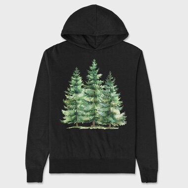 Fir Trees Clump, Hanorac Oversize Barbati (Unisex)