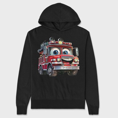 Fire Truck Face, Hanorac Oversize Barbati (Unisex)