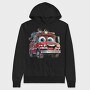 Fire Truck Face, Hanorac Oversize Barbati (Unisex)