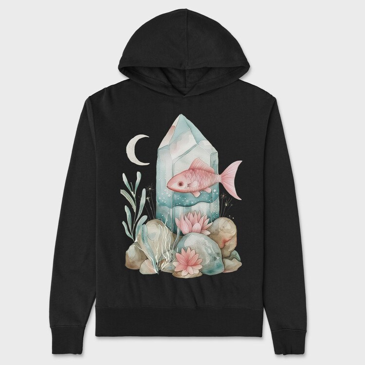 Fish Crystal Ocean, Hanorac Oversize Barbati (Unisex)