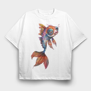 Fish Tail Art, Tricou Oversize Barbati (Unisex)