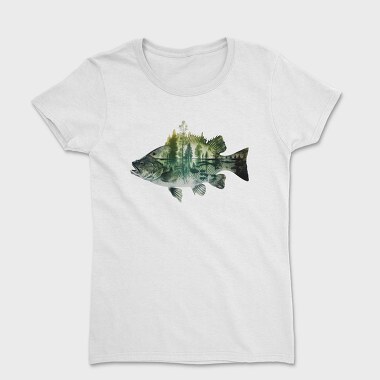 Fishing Forest Silhouette, Tricou Femei