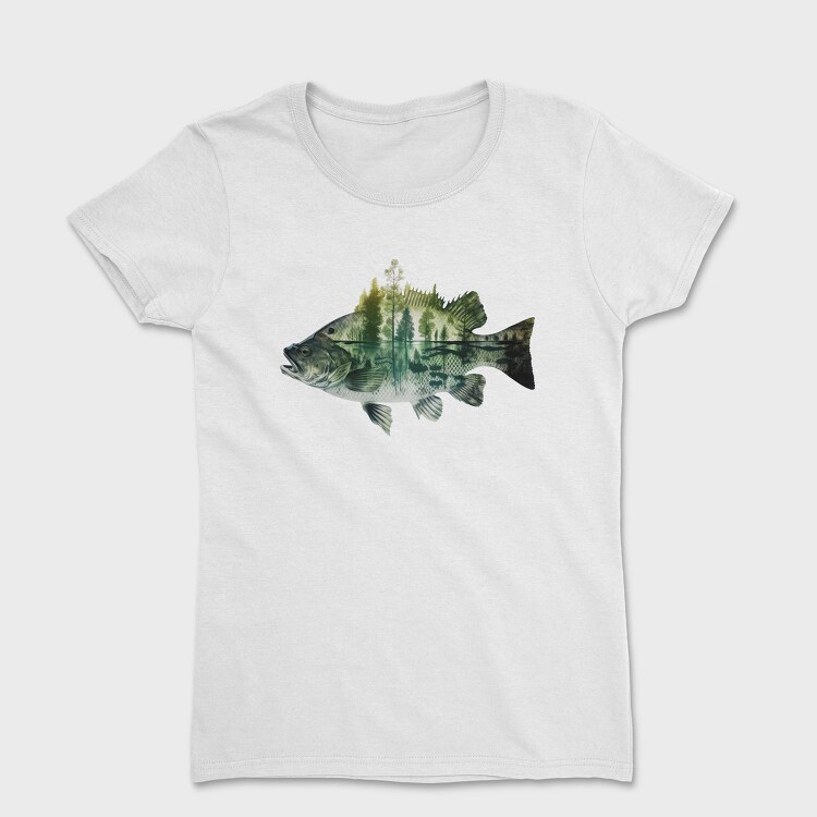 Fishing Forest Silhouette, Tricou Femei