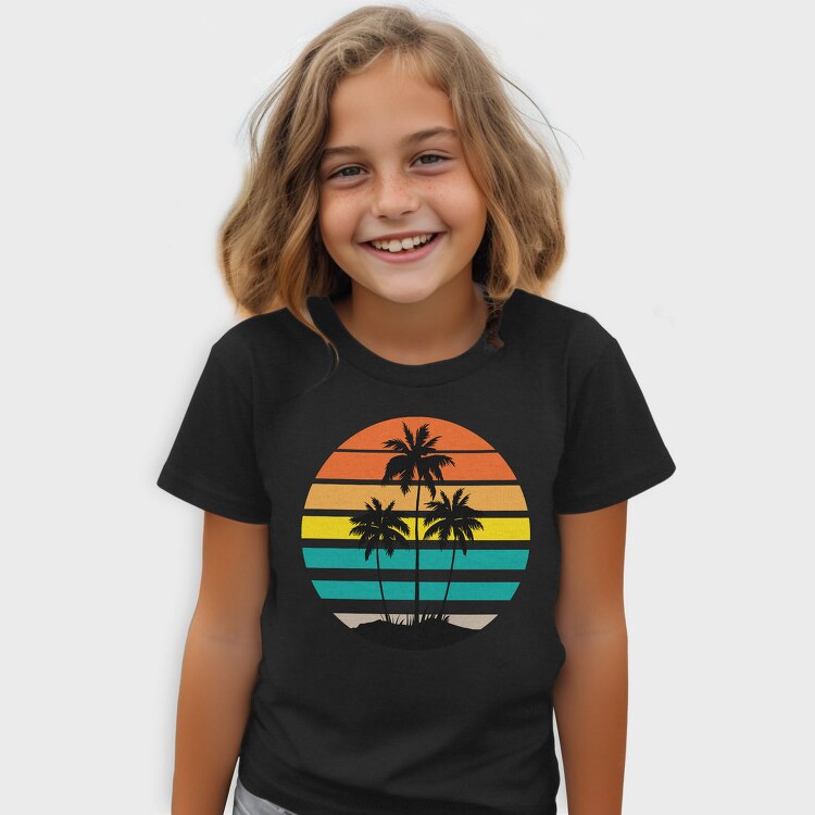 Sunset Palms Beach Vibes, Tricou Copii